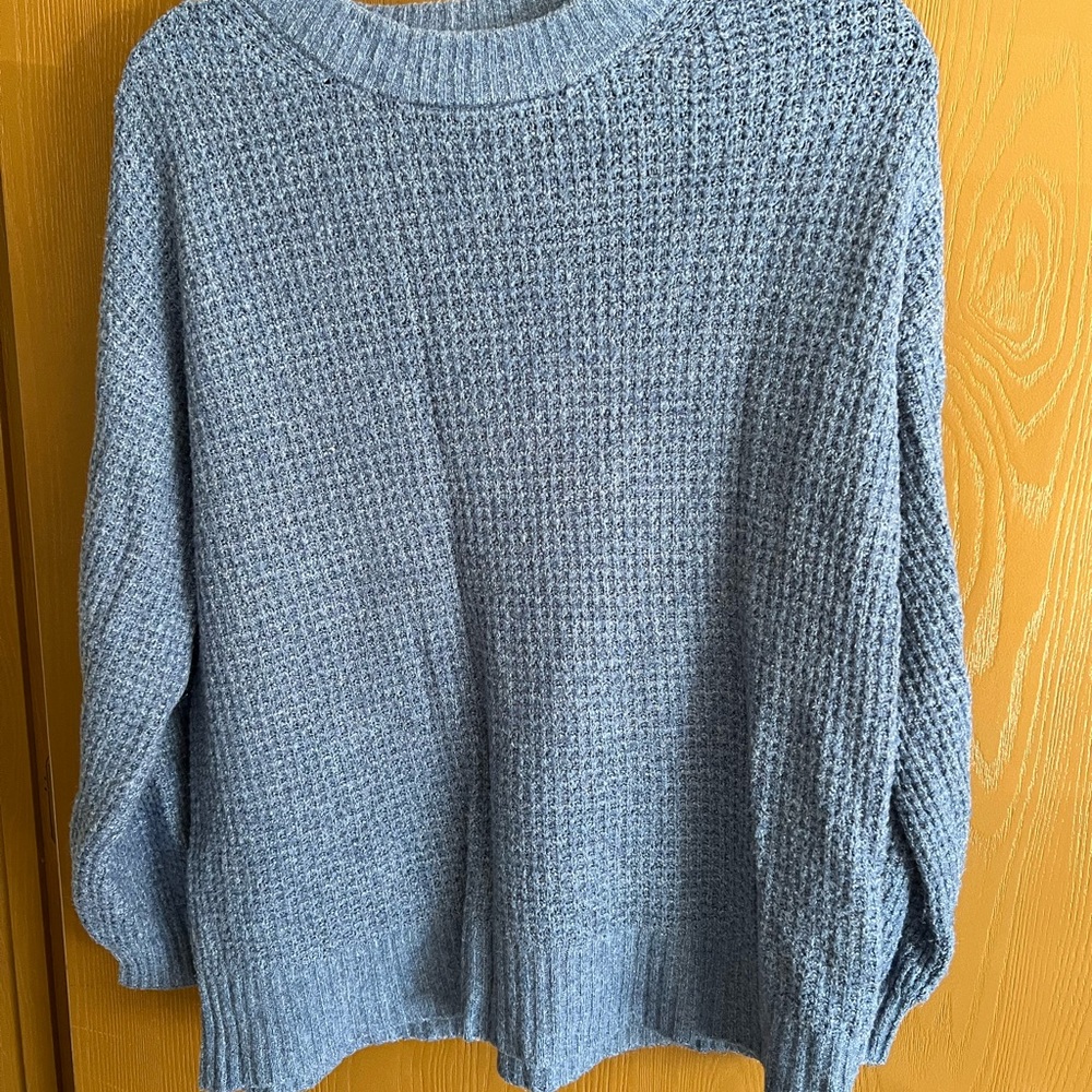 American Eagle Outfitters Blue Crew Neck Sweater